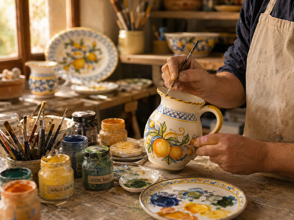 Ceramiche artistiche decorate e rifinite a mano
